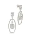 Sterling Forever Kendall Cubic Zirconia Drop Earrings In Metallic