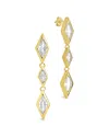 Sterling Forever Cz Lissie Drop Stud Earrings