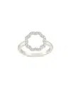 Sterling Forever Marisole Cz Rose Petal Outline Ring