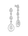 Sterling Forever Cz Meryl Drop Earrings
