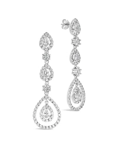 Sterling Forever Cz Meryl Drop Earrings