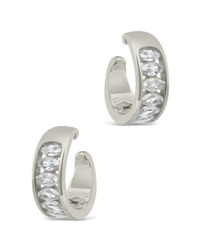 Sterling Forever Mira Ear Cuff Set In Silver