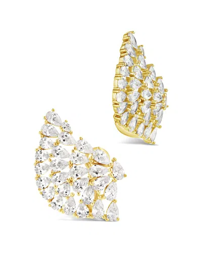 STERLING FOREVER STERLING FOREVER CZ MIRANDA FAN STUD EARRINGS