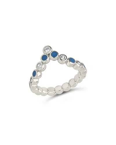 STERLING FOREVER STERLING FOREVER CZ MYLAH HALF-ETERNITY RING