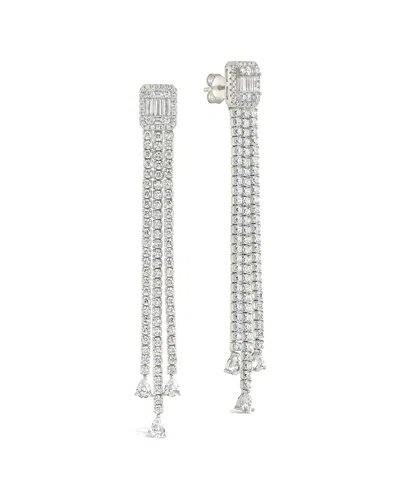Sterling Forever Cz Naomi Dangle Stud Earrings