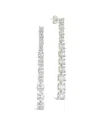 Sterling Forever Natasha Cz Drop Stud Earrings In Metallic