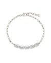 Sterling Forever Nyssa Bezel Cubic Zirconia Station Bracelet