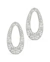 Sterling Forever Olivia Cz Oval Stud Earrings