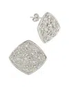 Sterling Forever Gold-tone Or Silver-tone Cubic Zirconia Detail Flower Pendant Ophelia Studs