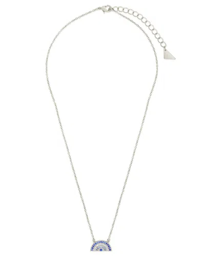 Sterling Forever Cz Pendant Necklace In Metallic