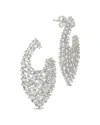 Sterling Forever Priscilla Cubic Zirconia Statement Stud Earrings In Metallic
