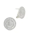 Sterling Forever Sandy Cubic Zirconia Circle Stud Earrings