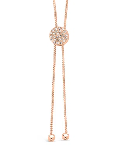 Sterling Forever Cz Slider Bolo Necklace In Multi