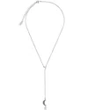 Sterling Forever Cz Star & Moon Dangling Y Necklace