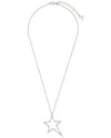 Sterling Forever Cz Statement Star Outline Necklace