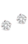 Sterling Forever 14k Rose Gold Over Silver Cz Studs In Metallic