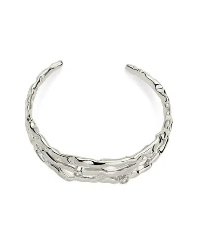 STERLING FOREVER STERLING FOREVER CZ TULLY MOLTEN CUFF BRACELET
