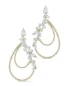 Sterling Forever Dakota Cz Drop Stud Earrings In Gold