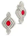 Sterling Forever Danish Cz Stud Earrings In Metallic