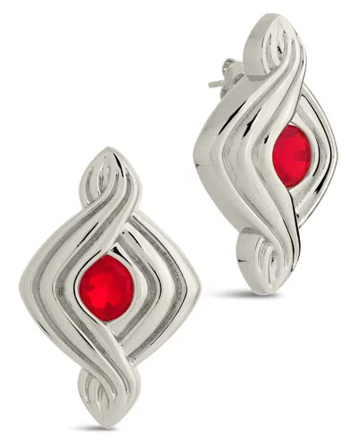 Sterling Forever Danish Cz Stud Earrings In Silver