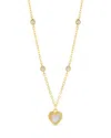 Sterling Forever Delicate Beaded Glasses Chain In Gold