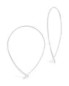 Sterling Forever Delicate Threader Hoop Earrings-gold