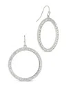 Sterling Forever Rhodium Plated Cz Della Dangle Earrings In Silver