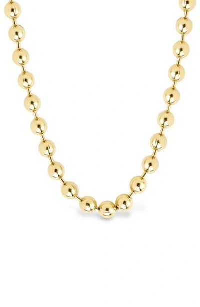 Sterling Forever Destiny Beaded Chain Necklace In Gold