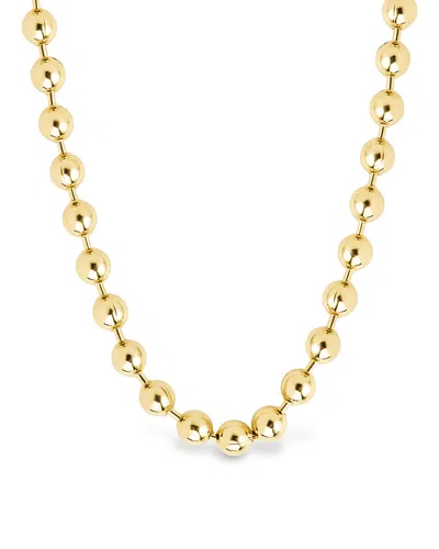 Sterling Forever Destiny Beaded Chain Necklace In Gold