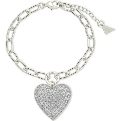 Sterling Forever Disco Heart Bracelet
