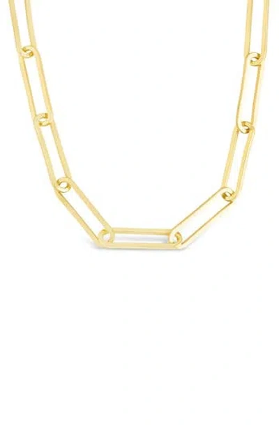 Sterling Forever Dorit Polished Long Paperclip Chain Necklace