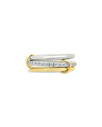 STERLING FOREVER EDDA PAVE TRIPLE ROW RING