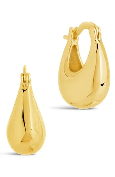 Sterling Forever Eleah Hoop Earrings In Gold