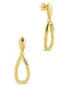 Sterling Forever Elisa Chain Drop Earrings In Gold