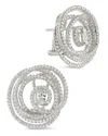 Sterling Forever Elle Cz Circle Stud Earrings In Silver