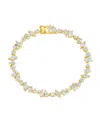 Sterling Forever Ellery Cubic Zirconia Tennis Bracelet In Gold