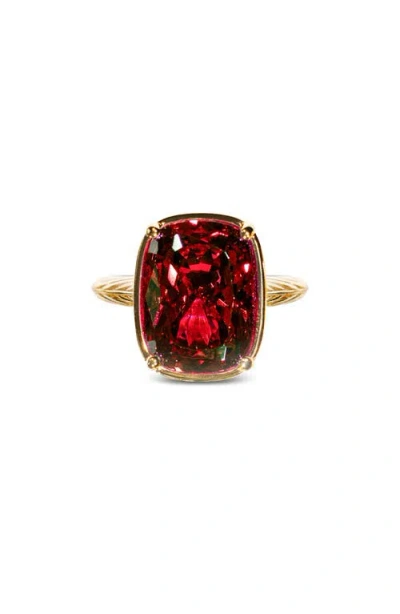 Sterling Forever Elongated Cushion-cut Cubic Zirconia Cocktail Ring In Gold