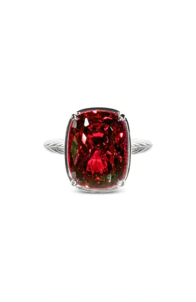 Sterling Forever Elongated Cushion-cut Cubic Zirconia Cocktail Ring In Metallic