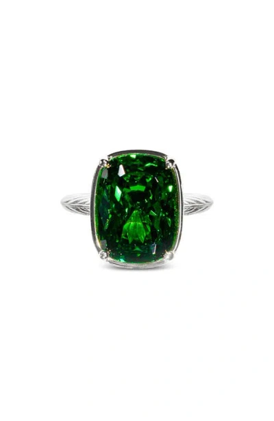 Sterling Forever Elongated Cushion-cut Cubic Zirconia Cocktail Ring In Metallic