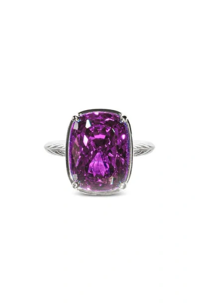 Sterling Forever Elongated Cushion-cut Cubic Zirconia Cocktail Ring In Metallic