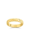 Sterling Forever Elowyn Twisted Rope Ring In Gold