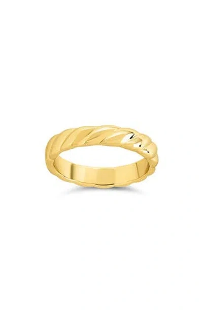 Sterling Forever Elowyn Twisted Rope Ring In Gold