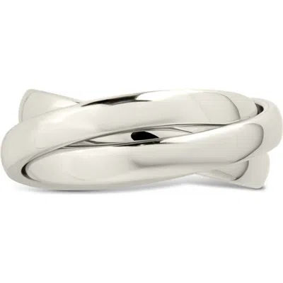 Sterling Forever Elsa Twisted Ring In Silver