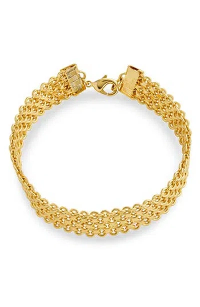 Sterling Forever Elsie Statement Chain Link Bracelet In Gold