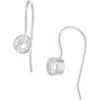 Sterling Forever Elspeth Bezel Set Cz Drop Earrings In Silver