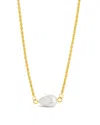 Sterling Forever Elyse Pearl Pendant Necklace In Gold