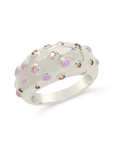 Sterling Forever Emberly Dome Ring In Silver