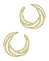 Sterling Forever Emma Cz Swirl Statement Stud Earrings In Gold