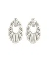 Sterling Forever Enid Textured Drop Earrings In Silver