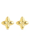 Sterling Forever Erin Pointed Stud Earrings In Gold
